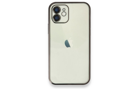 Newface iPhone 12 Kılıf Razer Lensli Silikon - Siyah