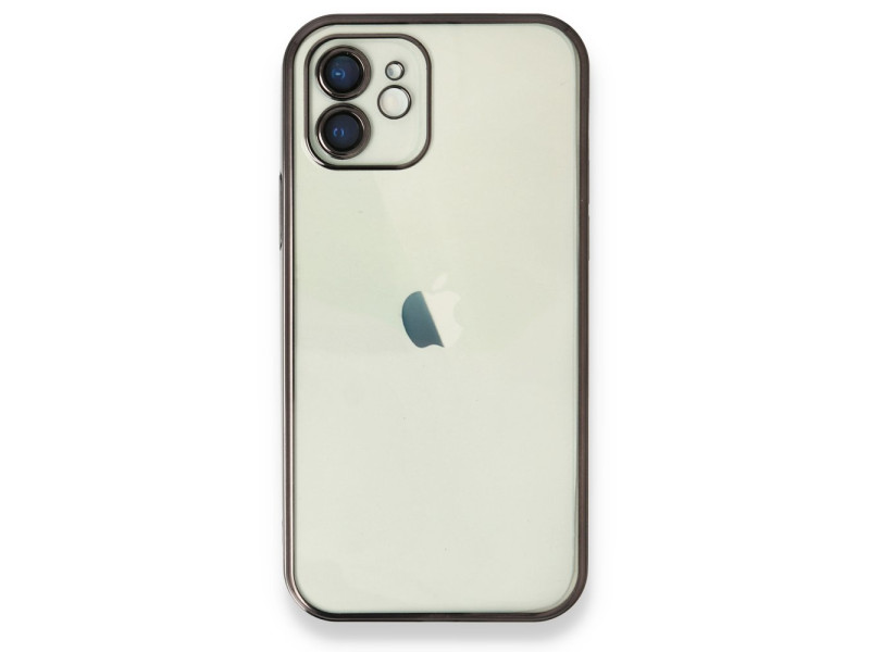 Newface iPhone 12 Kılıf Razer Lensli Silikon - Siyah