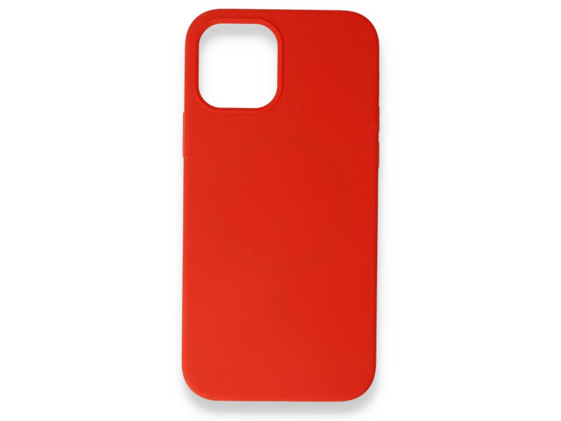 Newface iPhone 12 Mini Kılıf Magneticsafe Lansman Silikon Kapak - Kırmızı