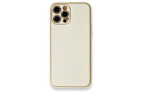 Newface iPhone 12 Pro Kılıf Coco Karbon Silikon - Beyaz
