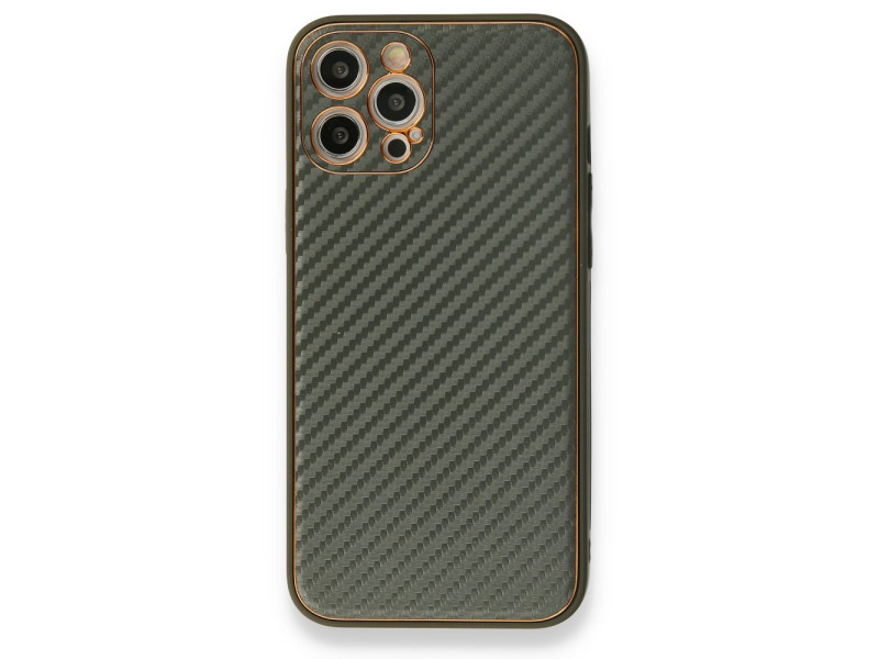 Newface iPhone 12 Pro Kılıf Coco Karbon Silikon - Füme