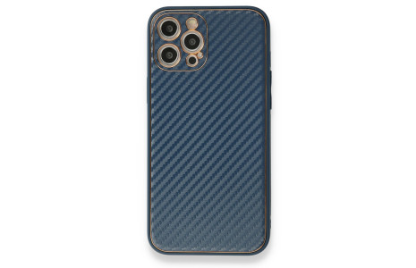 Newface iPhone 12 Pro Kılıf Coco Karbon Silikon - Mavi