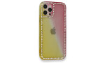Newface iPhone 12 Pro Kılıf İmaj Silikon - Sarı-Pembe