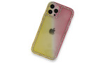 Newface iPhone 12 Pro Kılıf İmaj Silikon - Sarı-Pembe