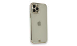 Newface iPhone 12 Pro Kılıf Liva Taşlı Silikon - Beyaz
