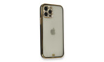 Newface iPhone 12 Pro Kılıf Liva Taşlı Silikon - Siyah