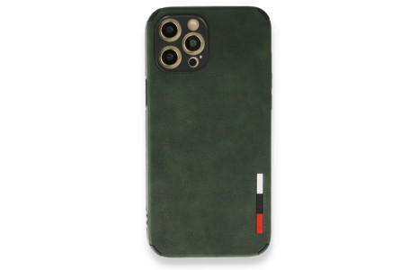Newface iPhone 12 Pro Kılıf Loop Deri Silikon - Yeşil