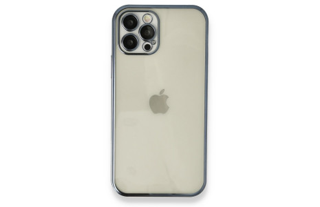 Newface iPhone 12 Pro Kılıf Razer Lensli Silikon - Mavi