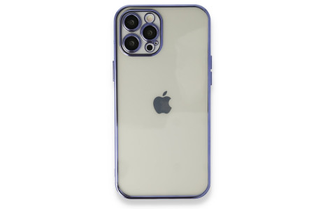 Newface iPhone 12 Pro Kılıf Razer Lensli Silikon - Mor
