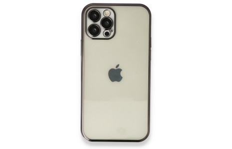 Newface iPhone 12 Pro Kılıf Razer Lensli Silikon - Siyah