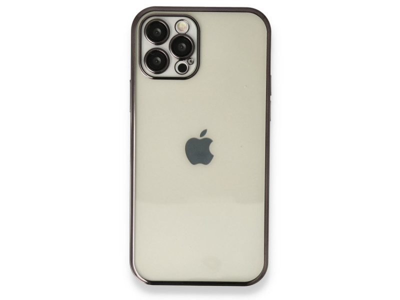 Newface iPhone 12 Pro Kılıf Razer Lensli Silikon - Siyah