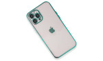 Newface iPhone 12 Pro Kılıf Razer Lensli Silikon - Yeşil