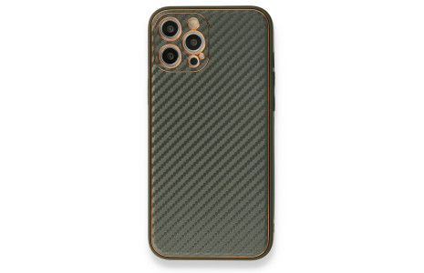 Newface iPhone 12 Pro Max Kılıf Coco Karbon Silikon - Füme