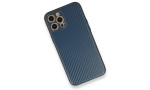 Newface iPhone 12 Pro Max Kılıf Coco Karbon Silikon - Mavi