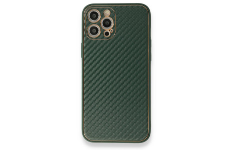 Newface iPhone 12 Pro Max Kılıf Coco Karbon Silikon - Yeşil
