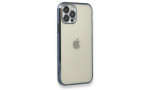 Newface iPhone 12 Pro Max Kılıf Razer Lensli Silikon - Mavi