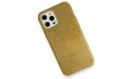 Newface iPhone 12 Pro Max Kılıf Simli Katmanlı Silikon - Gold