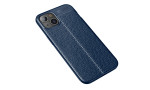 Newface iPhone 13 Kılıf Focus Derili Silikon - Lacivert
