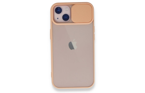 Newface iPhone 13 Kılıf Palm Buzlu Kamera Sürgülü Silikon - Pembe