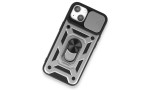 Newface iPhone 13 Kılıf Pars Lens Yüzüklü Silikon - Gümüş