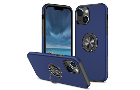 Newface iPhone 13 Mini Kılıf Elit Yüzüklü Kapak - Lacivert