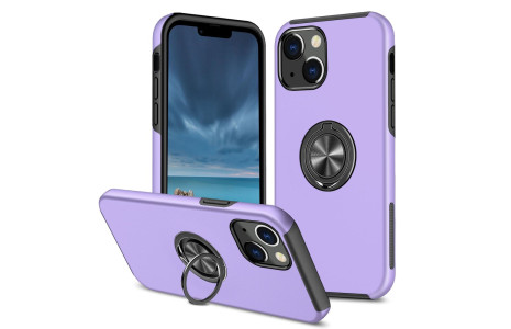 Newface iPhone 13 Mini Kılıf Elit Yüzüklü Kapak - Mor