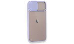 Newface iPhone 13 Mini Kılıf Palm Buzlu Kamera Sürgülü Silikon - Lila