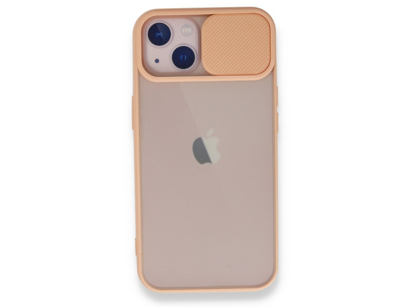 Newface iPhone 13 Mini Kılıf Palm Buzlu Kamera Sürgülü Silikon - Pembe