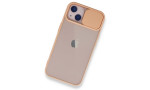 Newface iPhone 13 Mini Kılıf Palm Buzlu Kamera Sürgülü Silikon - Pembe