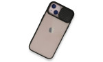Newface iPhone 13 Mini Kılıf Palm Buzlu Kamera Sürgülü Silikon - Siyah