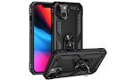Newface iPhone 13 Mini Kılıf Sofya Yüzüklü Silikon Kapak - Siyah