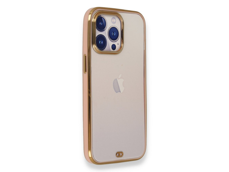 Newface iPhone 13 Pro Kılıf Liva Silikon - Açık Pembe