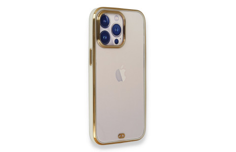 Newface iPhone 13 Pro Kılıf Liva Silikon - Beyaz