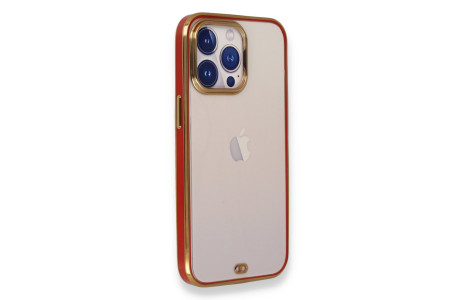 Newface iPhone 13 Pro Kılıf Liva Silikon - Kırmızı