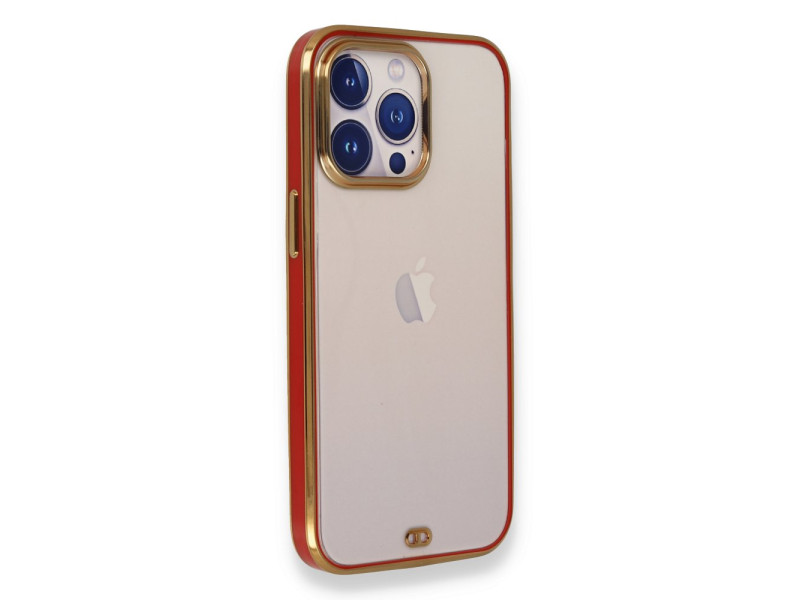 Newface iPhone 13 Pro Kılıf Liva Silikon - Kırmızı