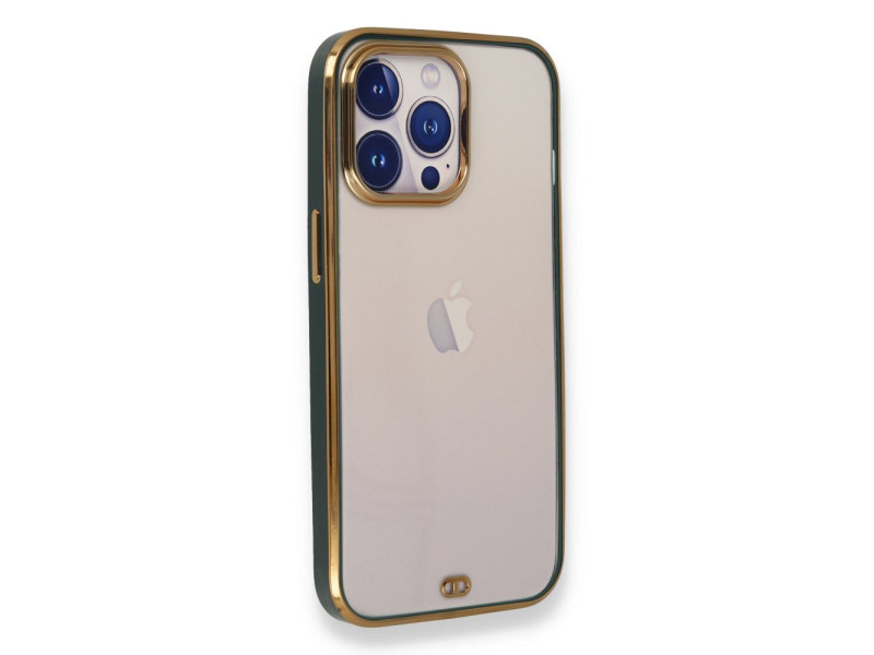 Newface iPhone 13 Pro Kılıf Liva Silikon - Yeşil
