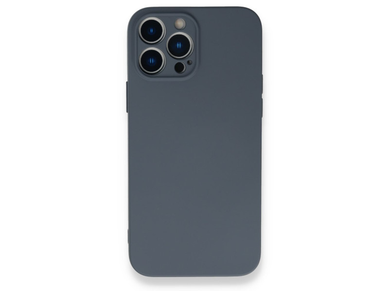 Newface iPhone 13 Pro Kılıf Nano içi Kadife Silikon - Gri