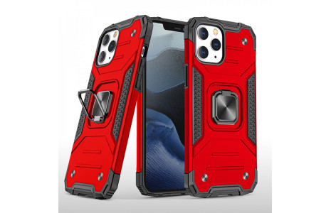 Newface iPhone 13 Pro Kılıf Zegna Yüzüklü Silikon Kapak - Kırmızı