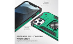 Newface iPhone 13 Pro Kılıf Zegna Yüzüklü Silikon Kapak - Koyu Yeşil