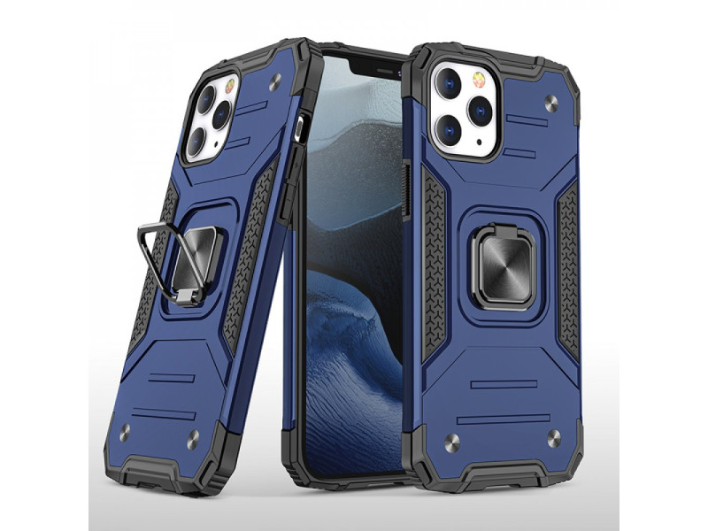 Newface iPhone 13 Pro Kılıf Zegna Yüzüklü Silikon Kapak - Mavi