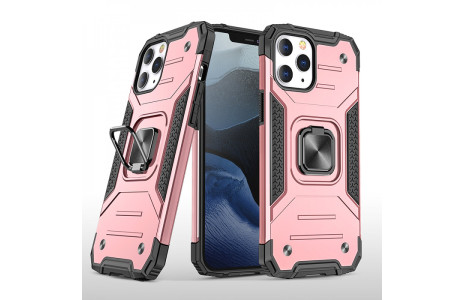 Newface iPhone 13 Pro Kılıf Zegna Yüzüklü Silikon Kapak - Rose