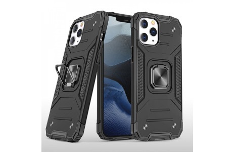 Newface iPhone 13 Pro Kılıf Zegna Yüzüklü Silikon Kapak - Siyah