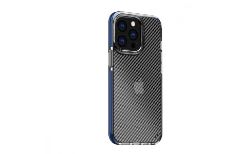 Newface iPhone 13 Pro Max Kılıf Bambi Karbon Silikon - Mavi