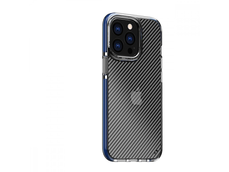 Newface iPhone 13 Pro Max Kılıf Bambi Karbon Silikon - Mavi