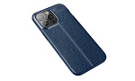 Newface iPhone 13 Pro Max Kılıf Focus Derili Silikon - Lacivert