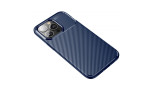 Newface iPhone 13 Pro Max Kılıf Focus Karbon Silikon - Lacivert