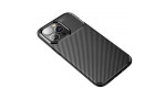 Newface iPhone 13 Pro Max Kılıf Focus Karbon Silikon - Siyah