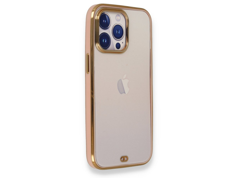 Newface iPhone 13 Pro Max Kılıf Liva Silikon - Açık Pembe