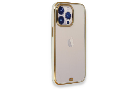 Newface iPhone 13 Pro Max Kılıf Liva Silikon - Beyaz