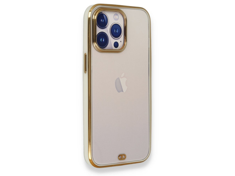 Newface iPhone 13 Pro Max Kılıf Liva Silikon - Beyaz